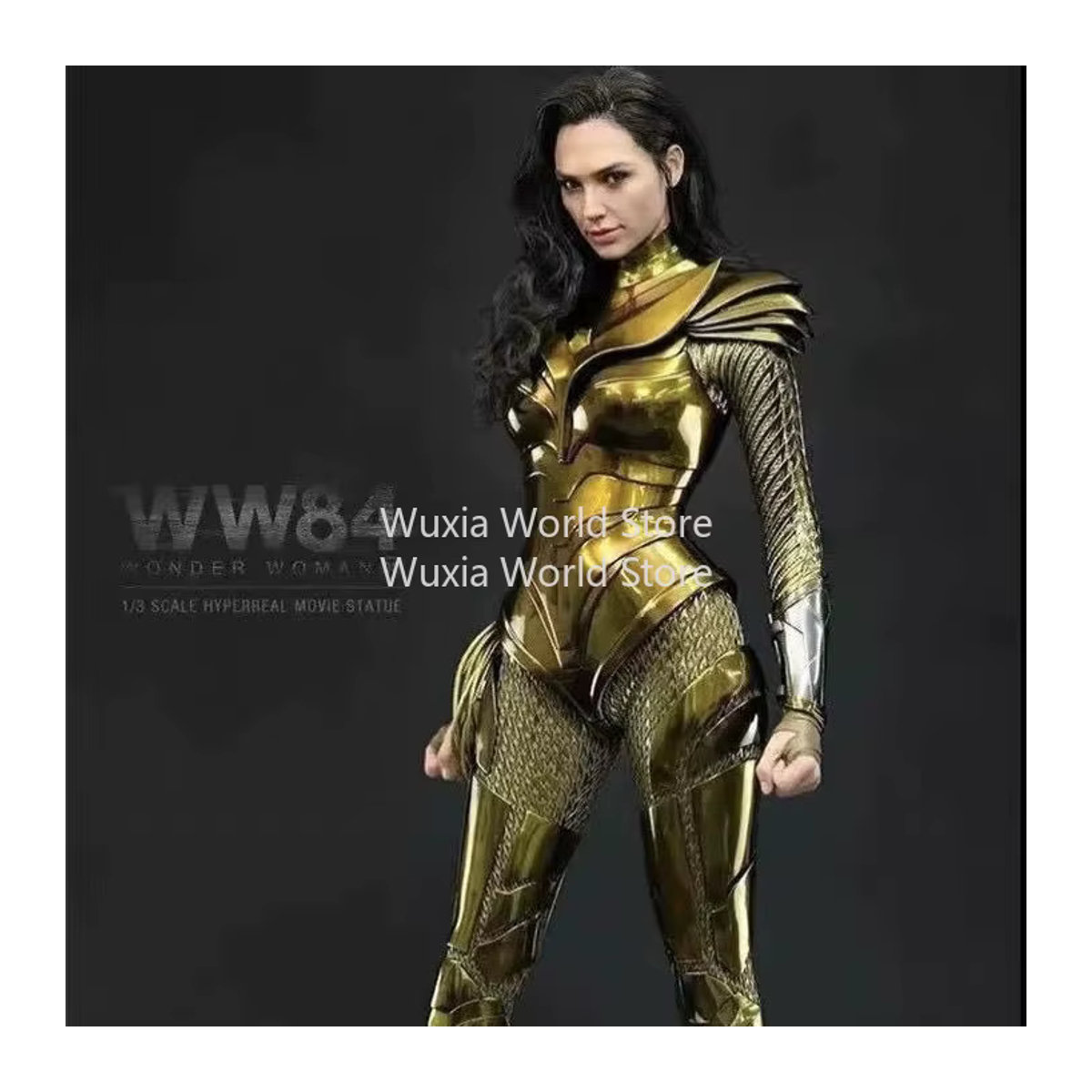 Bandai Wonder Woman Figur aus Kunstharz in Gold, 70 cm Höhe, Dekoratives Anime Desktop Ornament - Bild 4