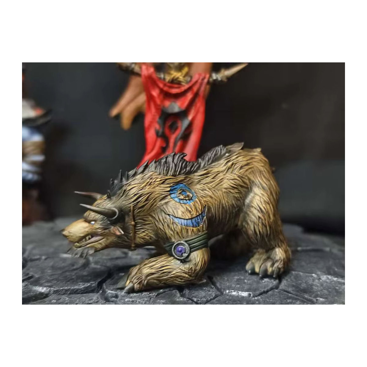 Bandai World of Warcraft Modell Nachtelf Dryad Bär Bemalte Spielfigur in Weiß und Braun - Bild 2