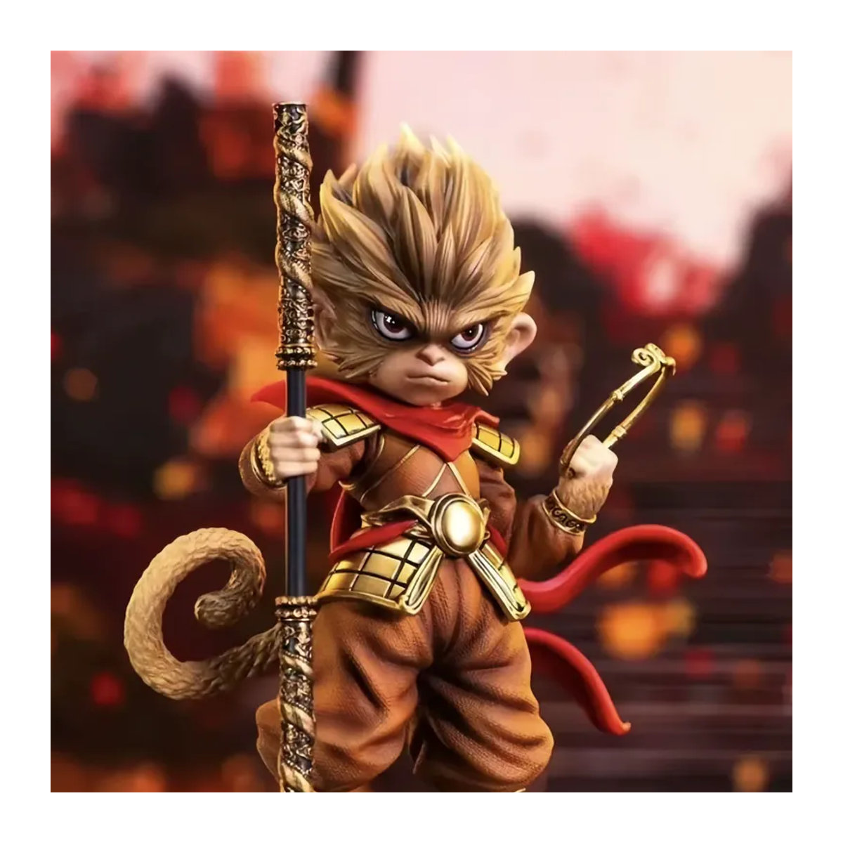 Bandai Wukong Animations-Modell Dekorationsfigur aus Kunststoff in Gelb und Mehrfarbig - Bild 3