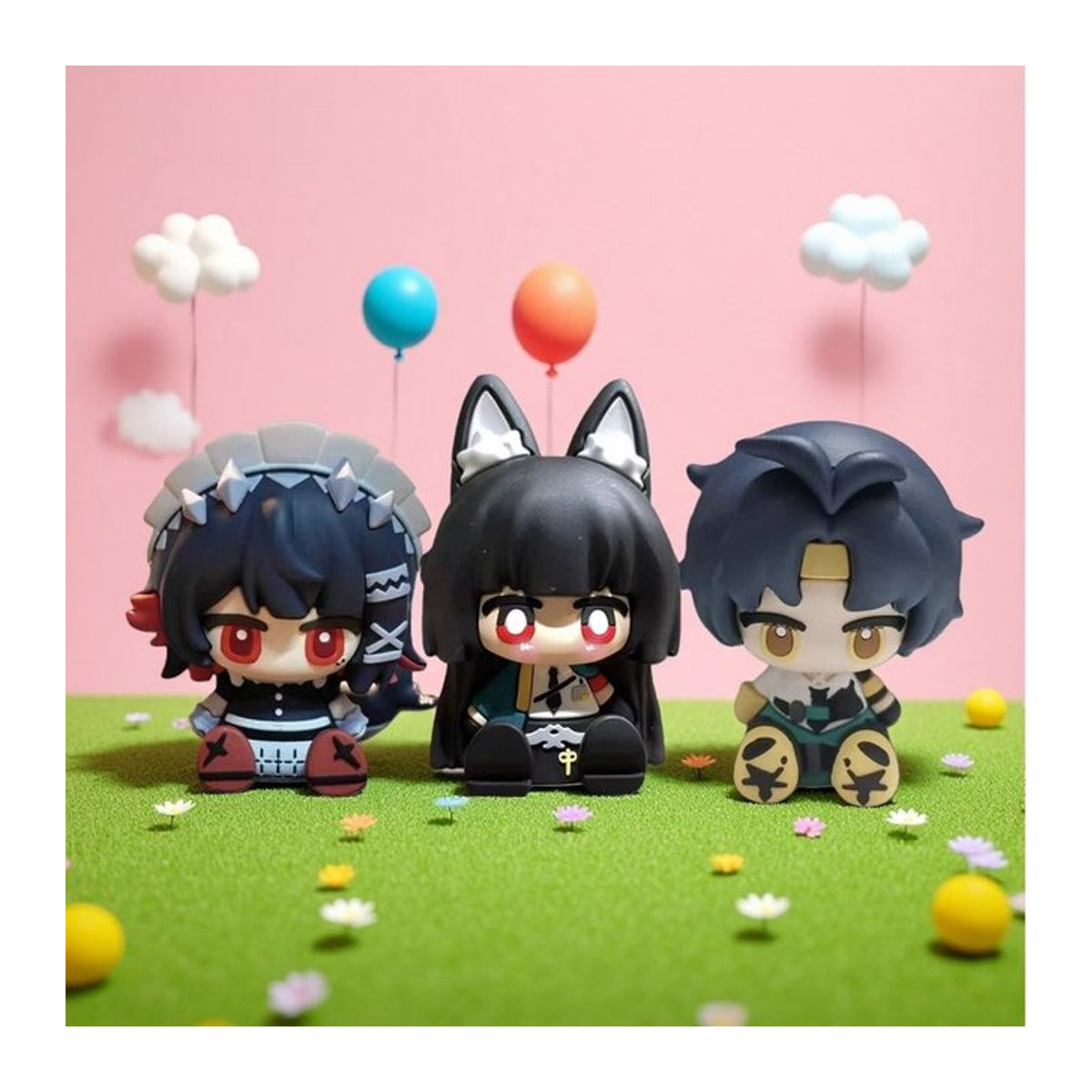 Bandai Zenless Zone Zero Anime Q-Version Figur Asaba Harumasa und Hoshimi Miyabi Sammlerstück aus Kunststoff in Mehrfarbig - Bild 1