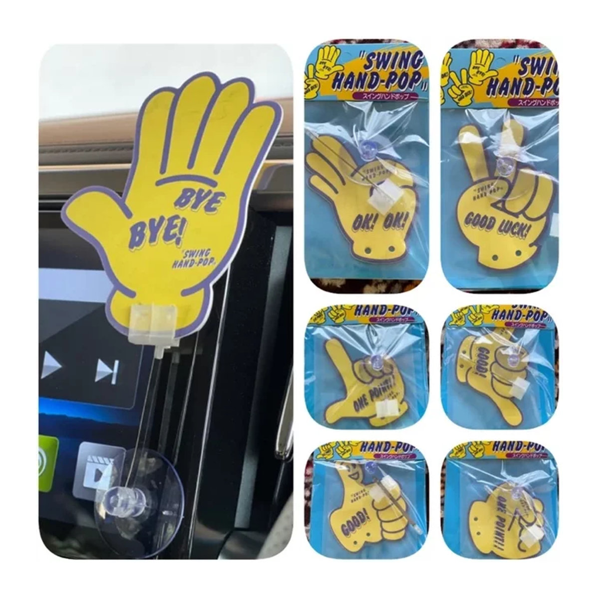 BANGCOOL Swing Hand Pop JDM Display Lufterfrischer mit Zitronengeschmack in Gelb - Bild 1