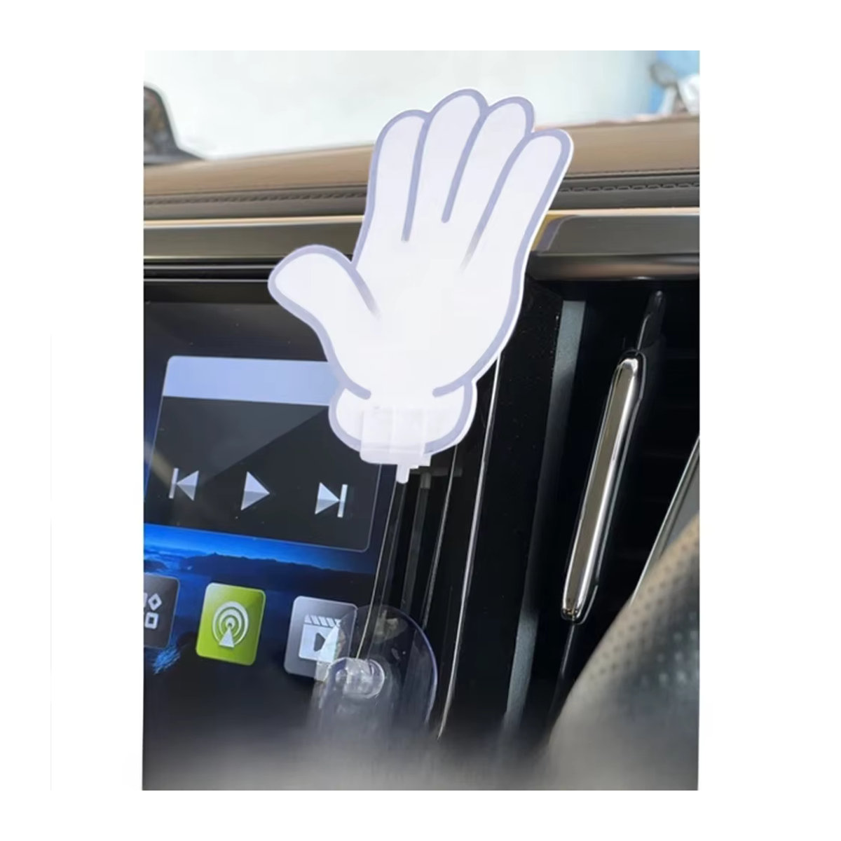 BANGCOOL White Swing Hand Pop JDM Display Lufterfrischer mit Zitronengeschmack in Weiß - Bild 3