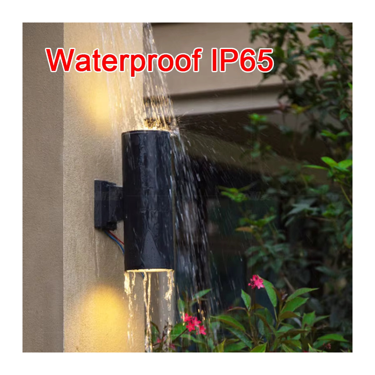 BANMENG Moderne LED Wandleuchte IP65 Wasserdicht Schwarz - Bild 2