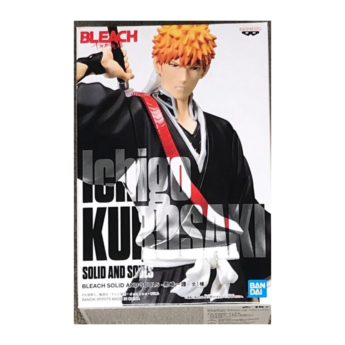 Banpresto BLEACH SOLID AND SOULS Ichigo Kurosaki Figur in Schwarz - Bild 1