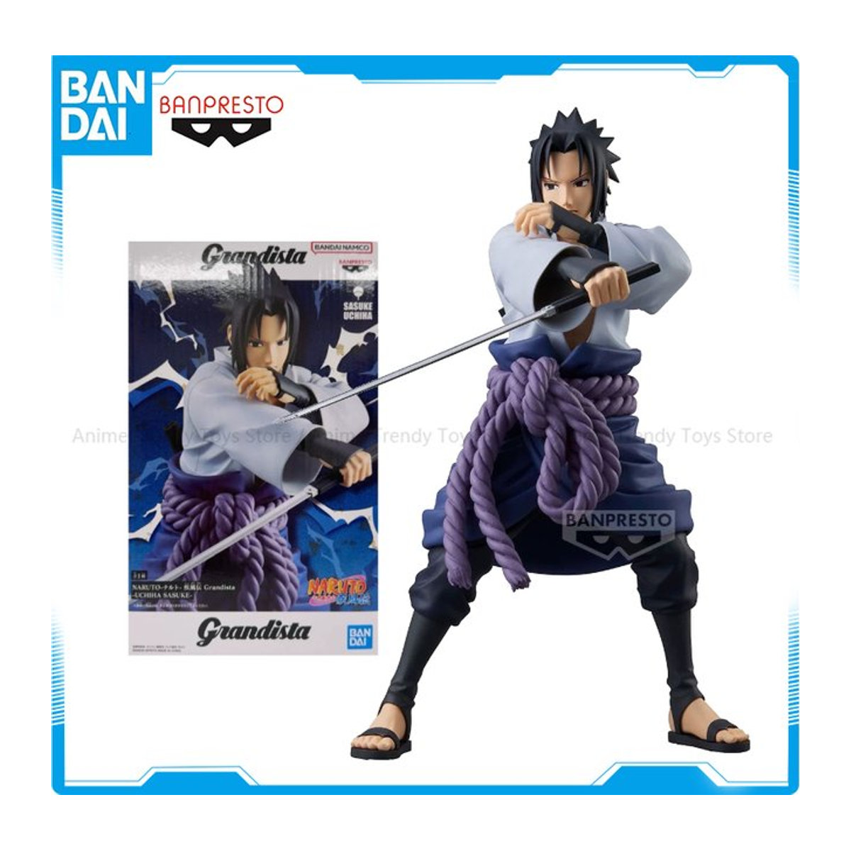Banpresto Grandista Uchiha Sasuke Anime Figur aus Naruto Shippuden, mehrfarbig - Bild 1