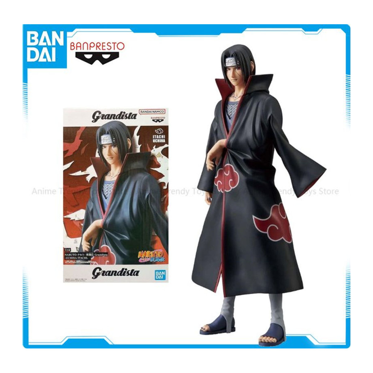 Banpresto Naruto Grandista Uchiha Itachi PVC Action Figure Anime Modell Spielzeug in Schwarz - Bild 1