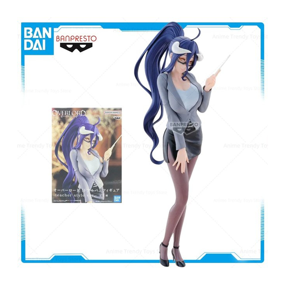 Banpresto Overlord Albedo Anime Figur im Lehrer Stil, mehrfarbig - Bild 1