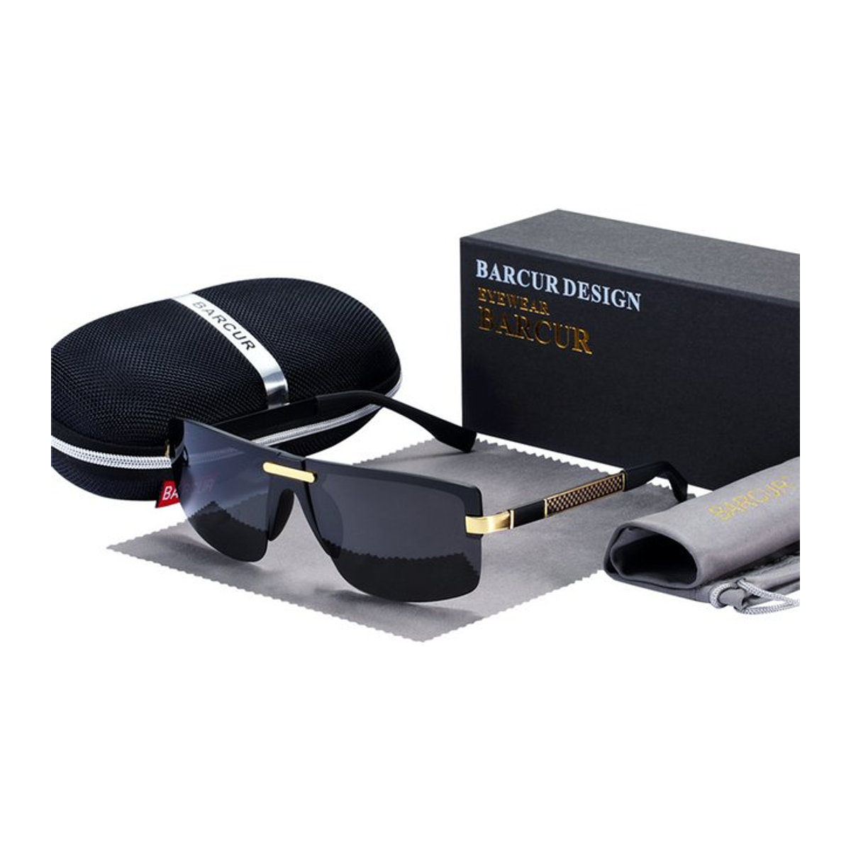 BARCUR Dekoration in Gesichtsform mit Sonnenbrille und UV-Schutz, Schwarz, Metall, Modernes Design für Unisex - Bild 1