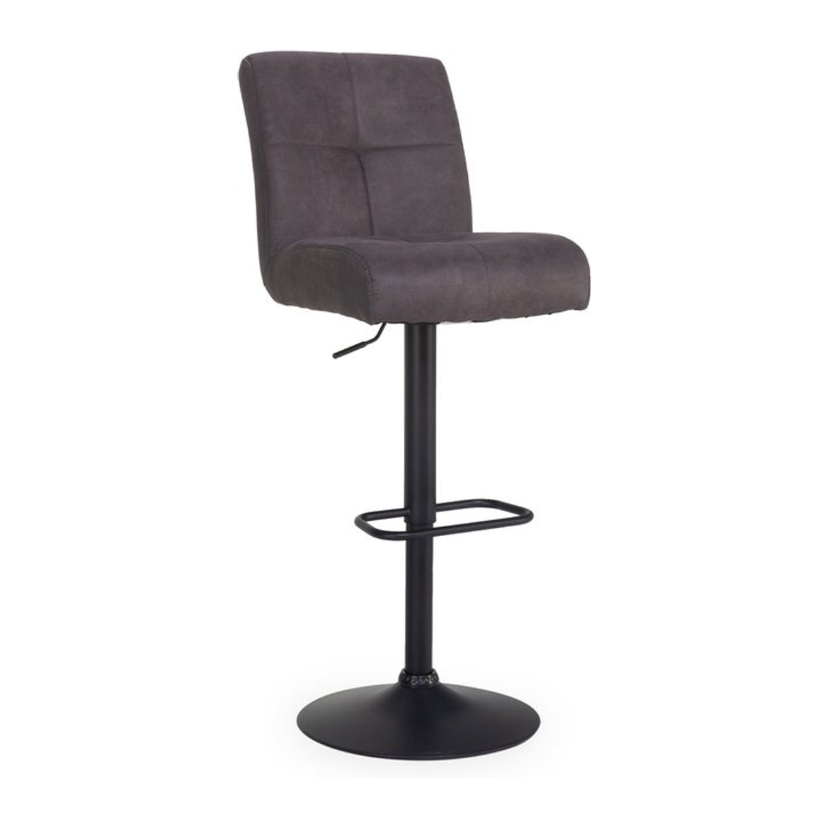 Barhocker HARPER aus Microfaser in Anthrazit, B/H/T: 44 x 102 x 57 cm - Bild 1