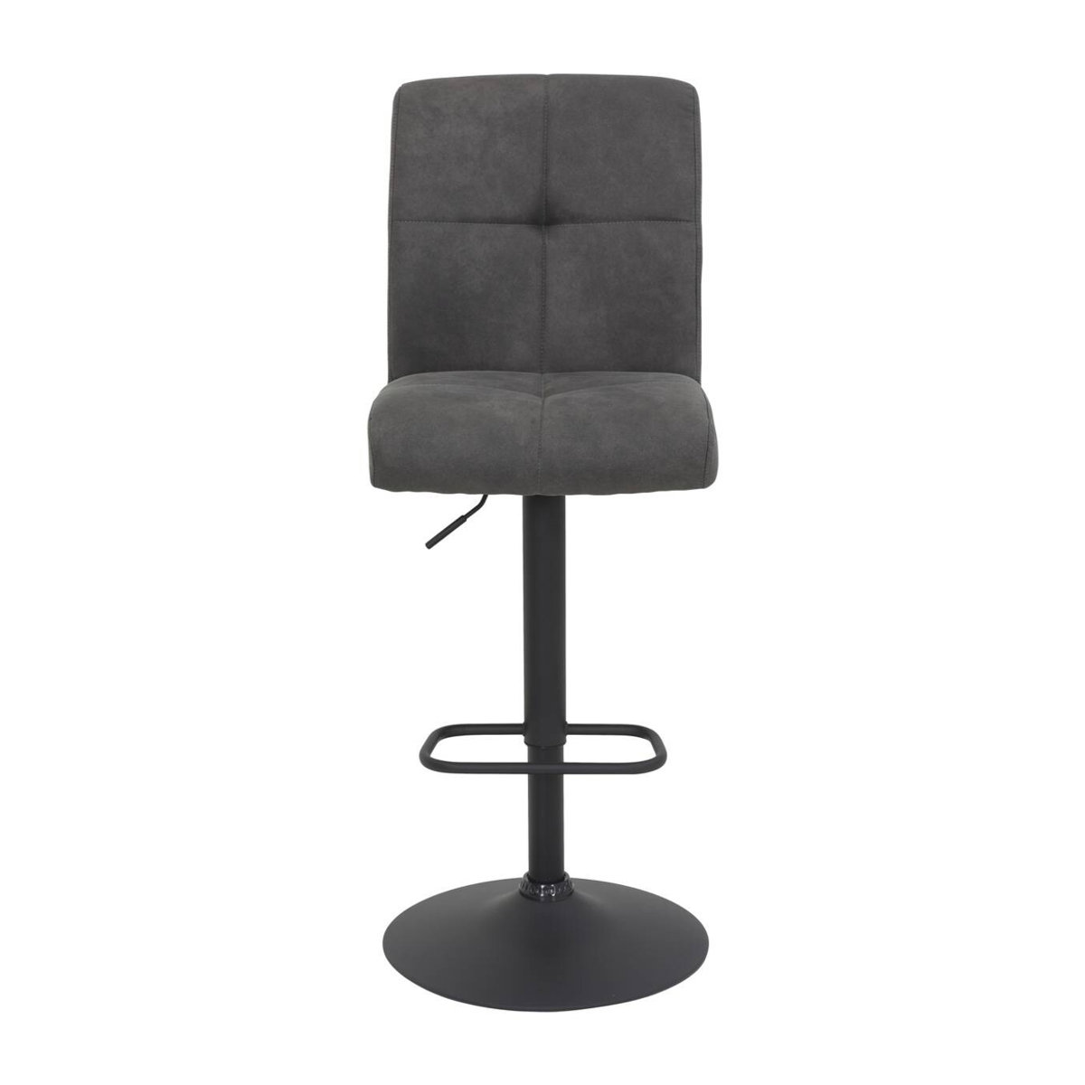 Barhocker HARPER aus Microfaser in Anthrazit, B/H/T: 44 x 102 x 57 cm - Bild 4
