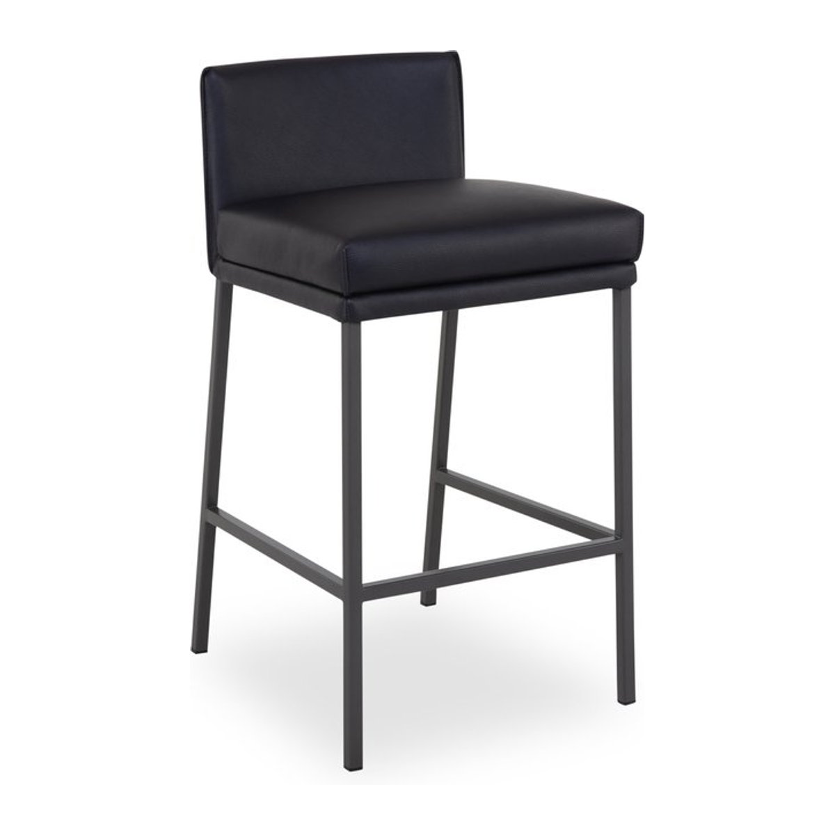 Barhocker Rolf Benz 651 aus Echtleder in Schwarz oder Grau mit Metallgestell - Bild 1