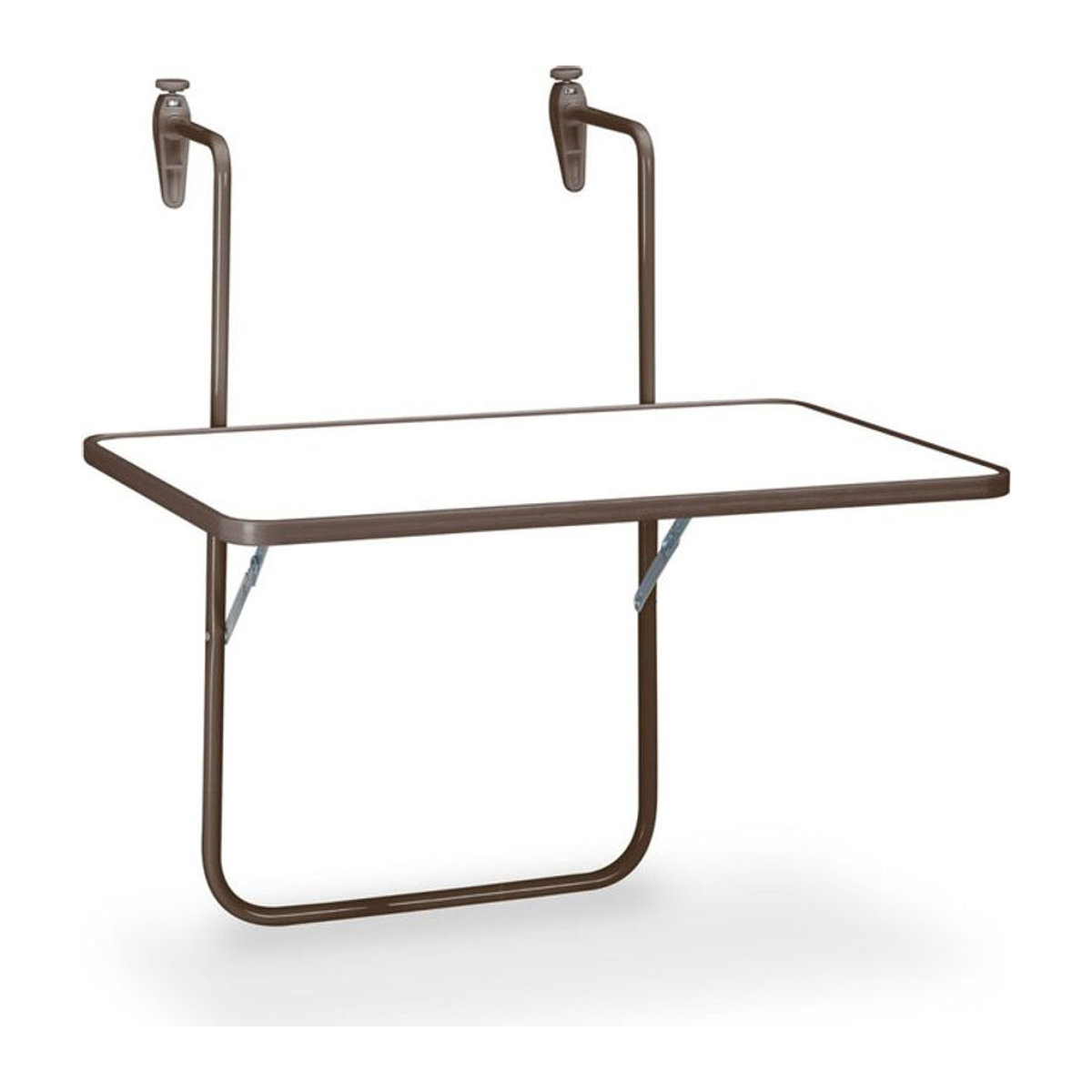 Barths Boy Balkontisch aus Kunststoff und Metall in Braun, B/T/H: 60 x 40 x 65 cm - Bild 1