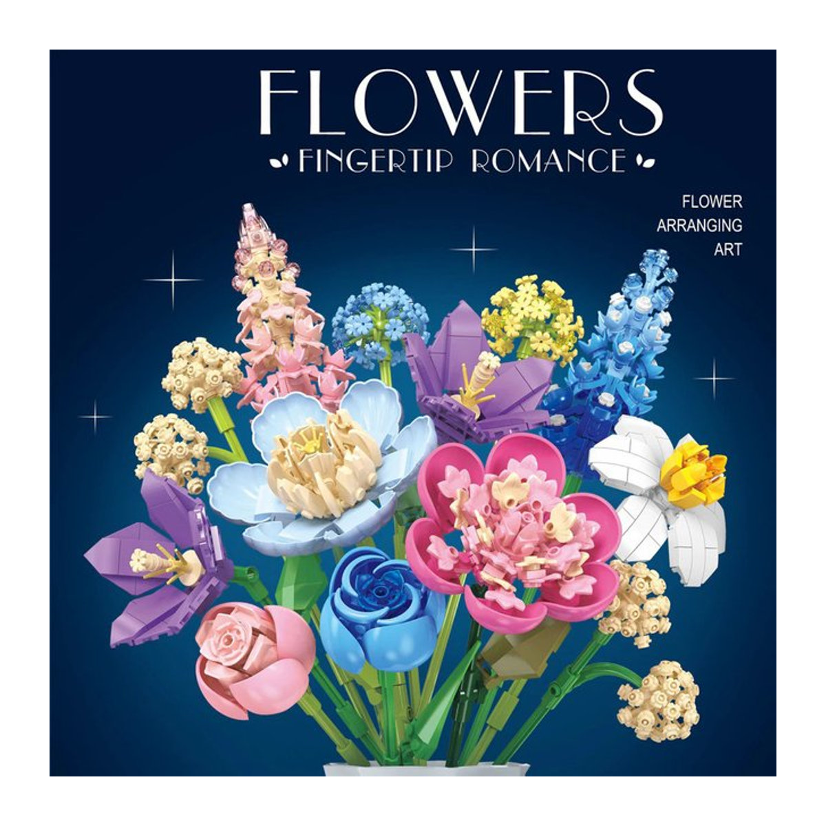 Barweer Klemmbausteine Sonnenblumen und Mondblumen Set, botanische Pflanzen-Sammlung aus Kunststoff, mehrfarbig - Bild 1
