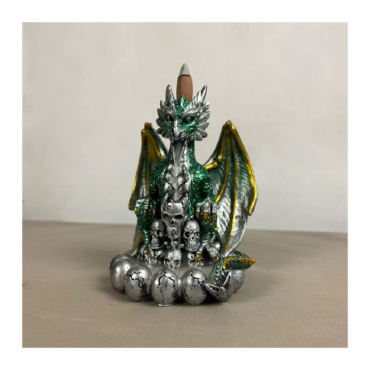 Battle Dragon Rückfluss-Weihrauchbrenner aus Kunstharz in mehrfarbigem Tier-Design für Yoga und Dekoration - Bild 2