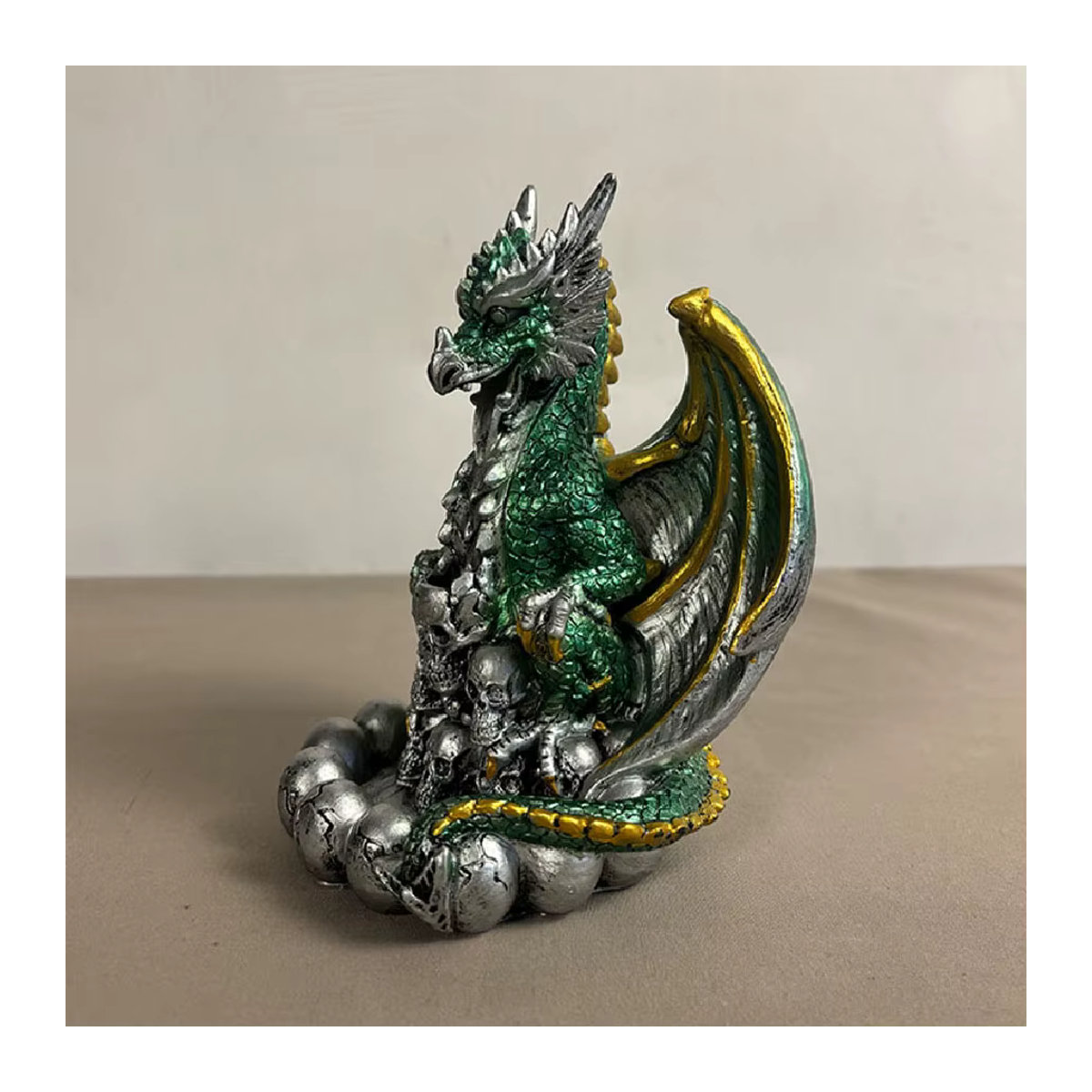 Battle Dragon Rückfluss-Weihrauchbrenner aus Kunstharz in mehrfarbigem Tier-Design für Yoga und Dekoration - Bild 3