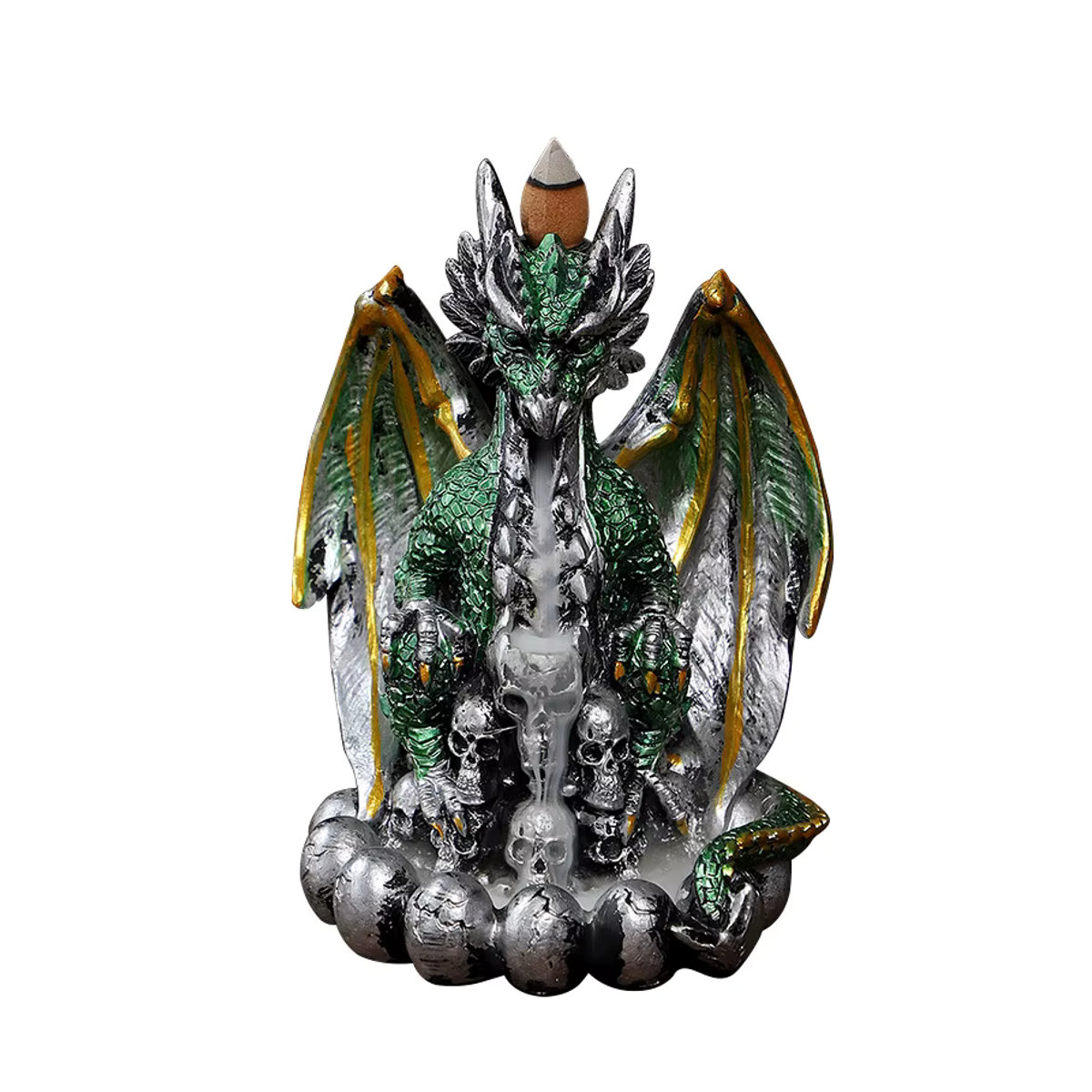 Battle Dragon Rückfluss-Weihrauchbrenner aus Kunstharz in mehrfarbigem Tier-Design für Yoga und Dekoration - Bild 6