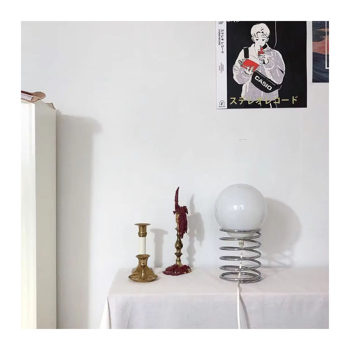 Bauhaus Frühlingsglas Tischlampe in Chrom und Glas im modernen minimalistischen Retro-Design - Bild 6