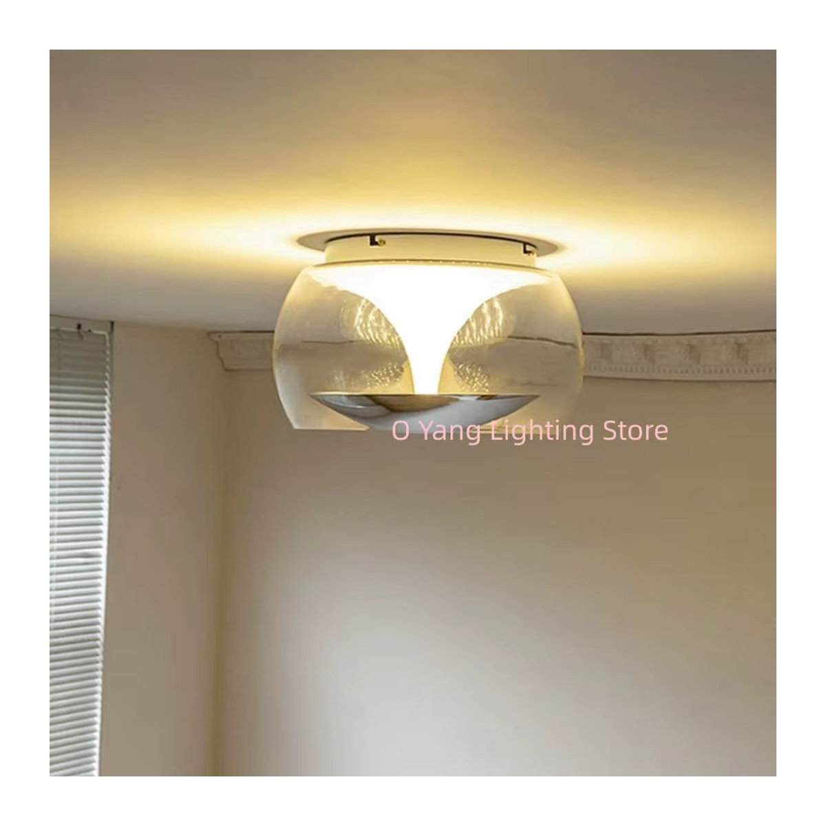 Bauhaus LED-Deckenleuchte aus Glas im Retro-Design, kreisförmige Innenbeleuchtung, Durchmesser: 42 cm - Bild 2