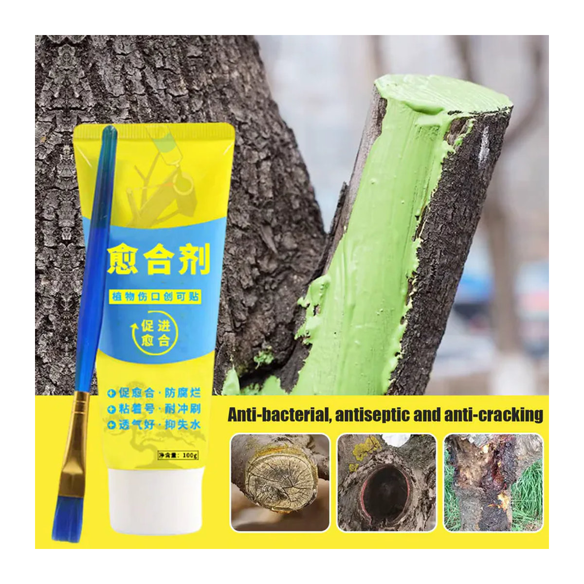Baumreparatur-Versiegelung zur Wundheilung und als Pflanzenwachstumsregulator für Bonsai und Bäume, 100g - Bild 4