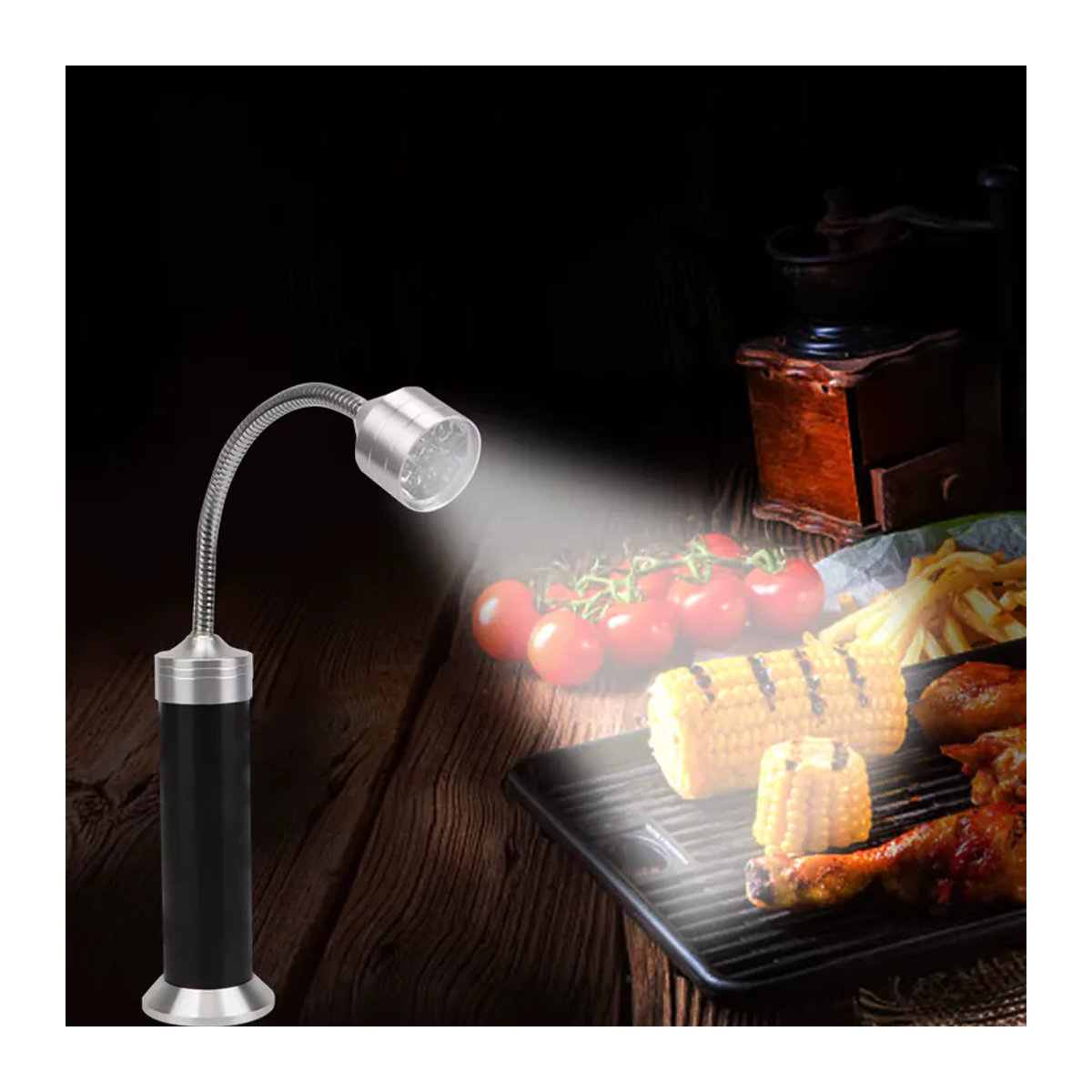 BBQ Grill Light Soft Tube 360 Grad verstellbare 9-LED Taschenlampe mit Magnetfuß für die Außenbeleuchtung - Bild 3