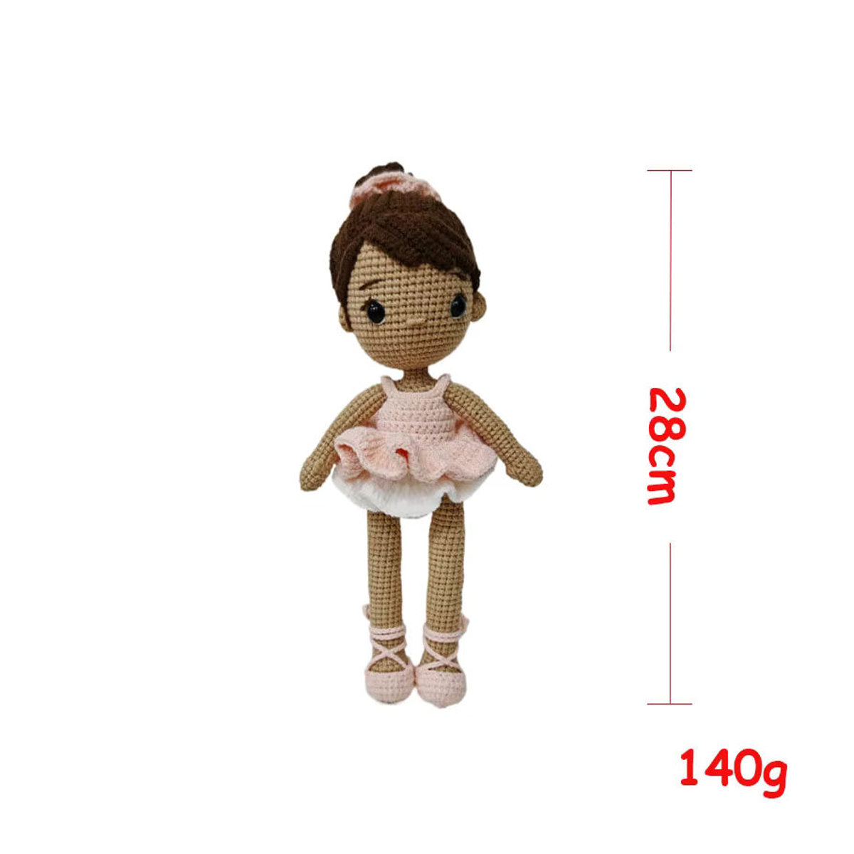 BBYP Handgemachte gehäkelte Ballett-Mädchen-Strickpuppen in Mehrfarbig als dekorative Textil-Ornamente für Kinder - Bild 2