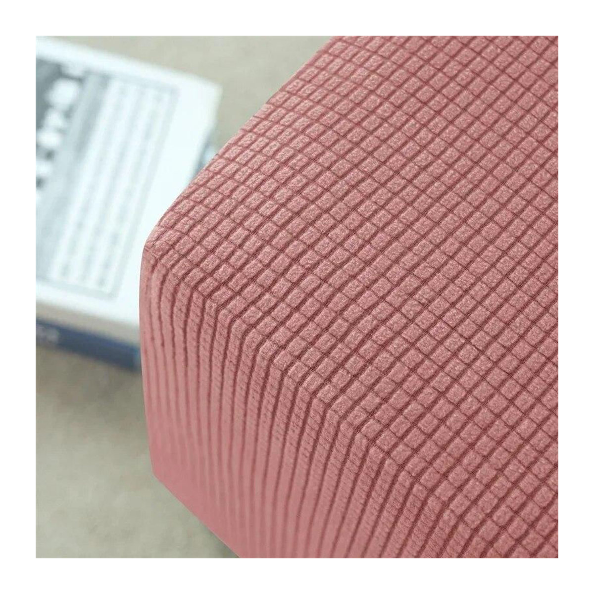 BC-Warm Home Polsterhocker-Bezüge aus Polarfleece in Rosa, elastische und verdickte Schutzbezüge für quadratische Fußstützen - Bild 2