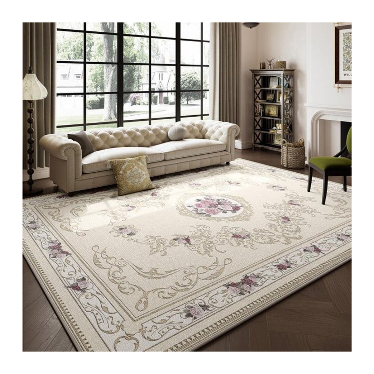 BC-Warm Home Teppich im französischen Stil, beige, B/T: 230 x 160 cm - Bild 1