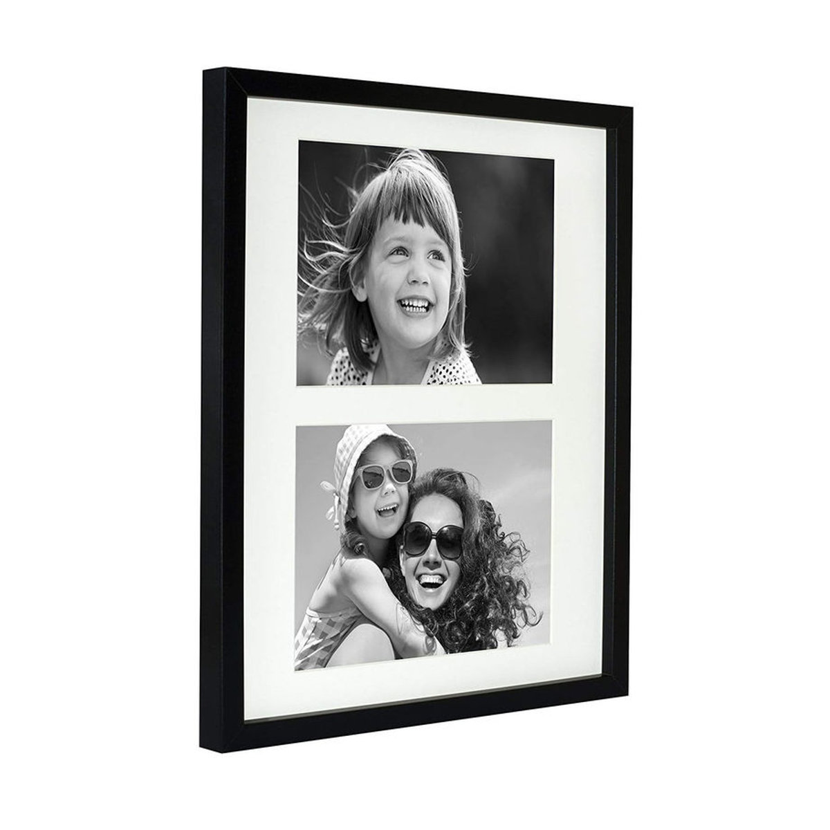Bd Art Bilderrahmen Schwarz für 2 Fotos mit Passepartout, B/H: 28 x 35 cm, für Fotos der Größe 15 x 21 cm - Bild 4