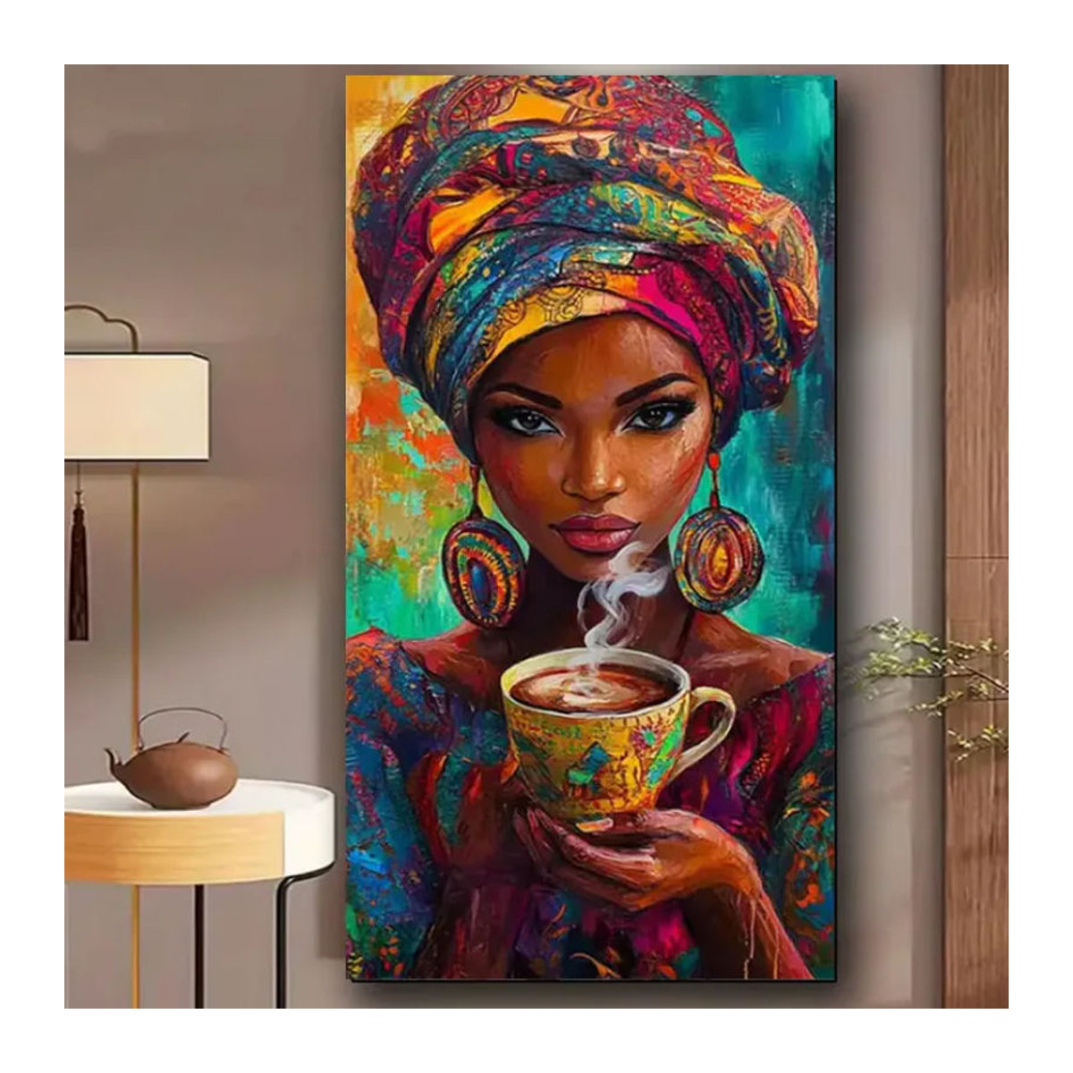 Beadsmile DIY Diamond Painting Set Afrikanische Frauen Kaffee Schönheit Mosaik Kunst Stickerei in Mehrfarbig - Bild 2