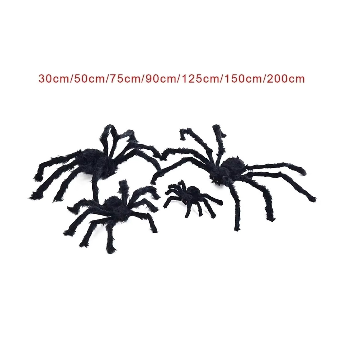 Beängstigende Riesen Spinne mit Spinnennetz in Schwarz für deine Halloween Dekoration im Innen- und Außenbereich - Bild 4