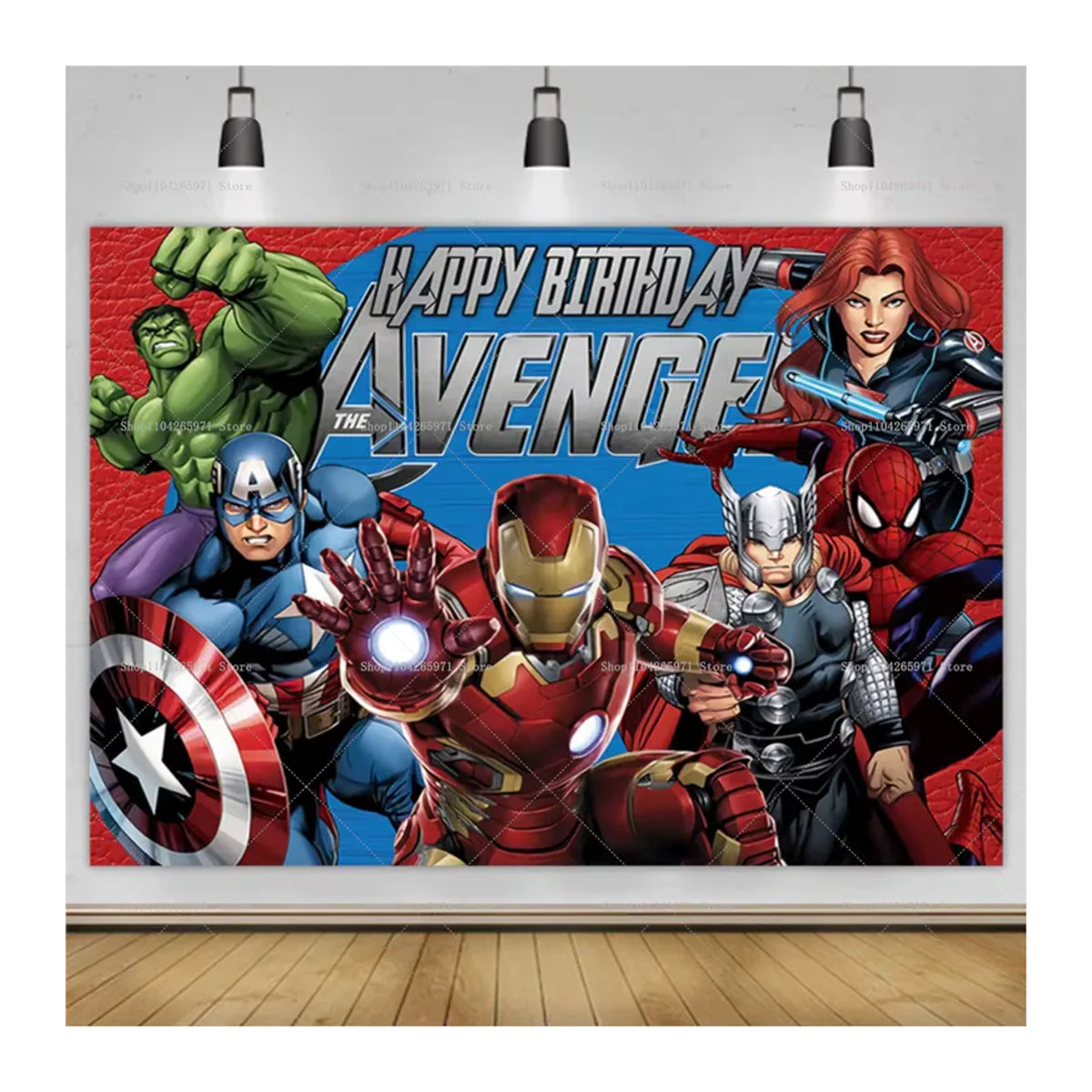 Beast Kingdom Marvel Avengers Hintergrundbanner Superhelden-Team mehrfarbig B: 150 cm, H: 150 cm - Bild 2