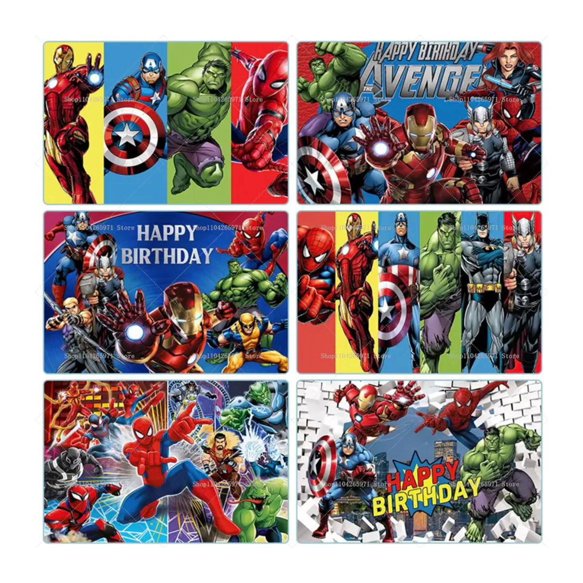 Beast Kingdom Marvel Avengers Hintergrundbanner Superhelden-Team mehrfarbig B: 150 cm, H: 150 cm - Bild 3