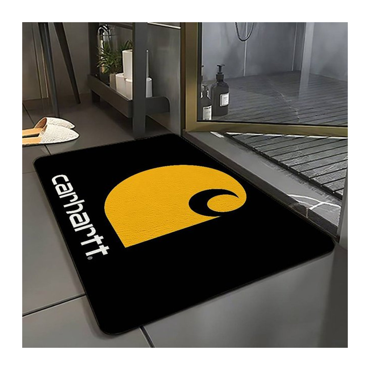Beast Kingdom Moderner Teppich mit Print in Schwarz - Bild 1