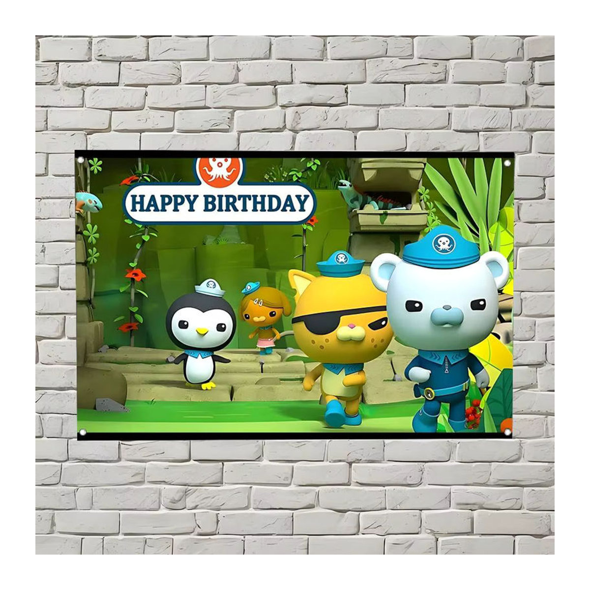 Beast Kingdom Oktonauten Geburtstag Party Banner Flagge aus Textil, mehrfarbig, rechteckig - Bild 3