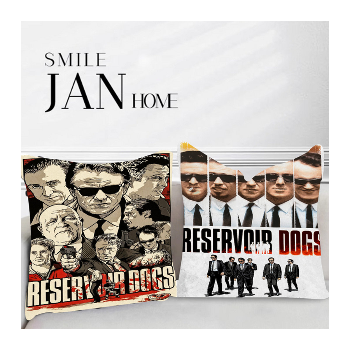 Beast Kingdom Reservoir Dogs Kissenbezug Motiv Leinwand Malerei Mehrfarbig - Bild 1