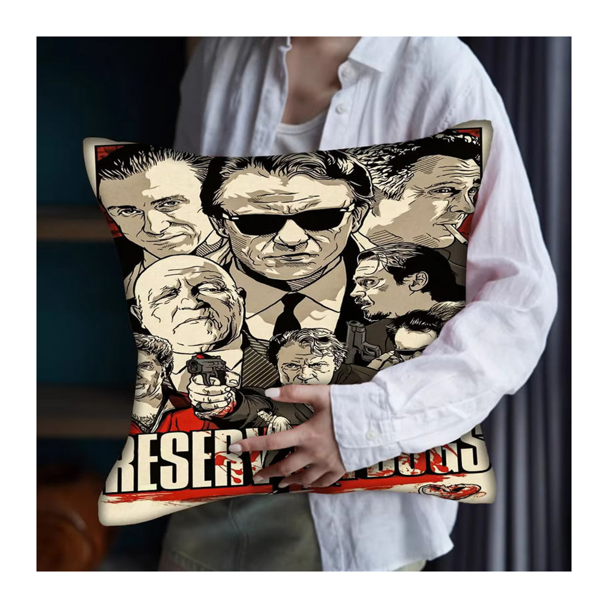 Beast Kingdom Reservoir Dogs Kissenbezug Motiv Leinwand Malerei Mehrfarbig - Bild 3