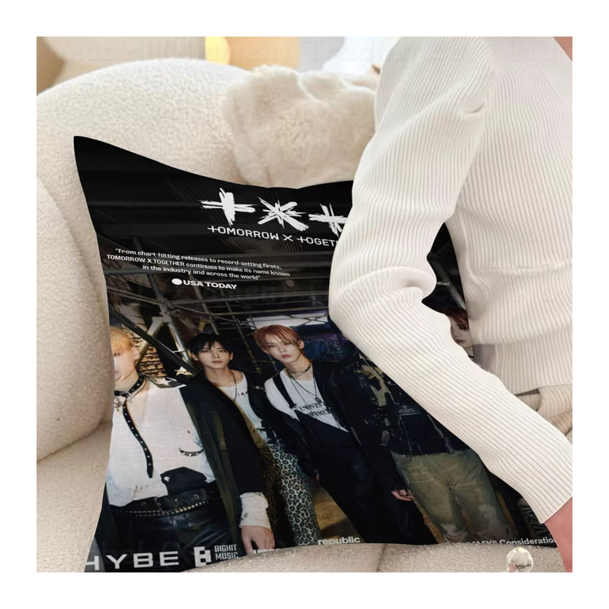 Beast Kingdom TXT Kissenbezug Kpop Dekoration Mehrfarbig B/B/H: 45 x 45 cm - Bild 2