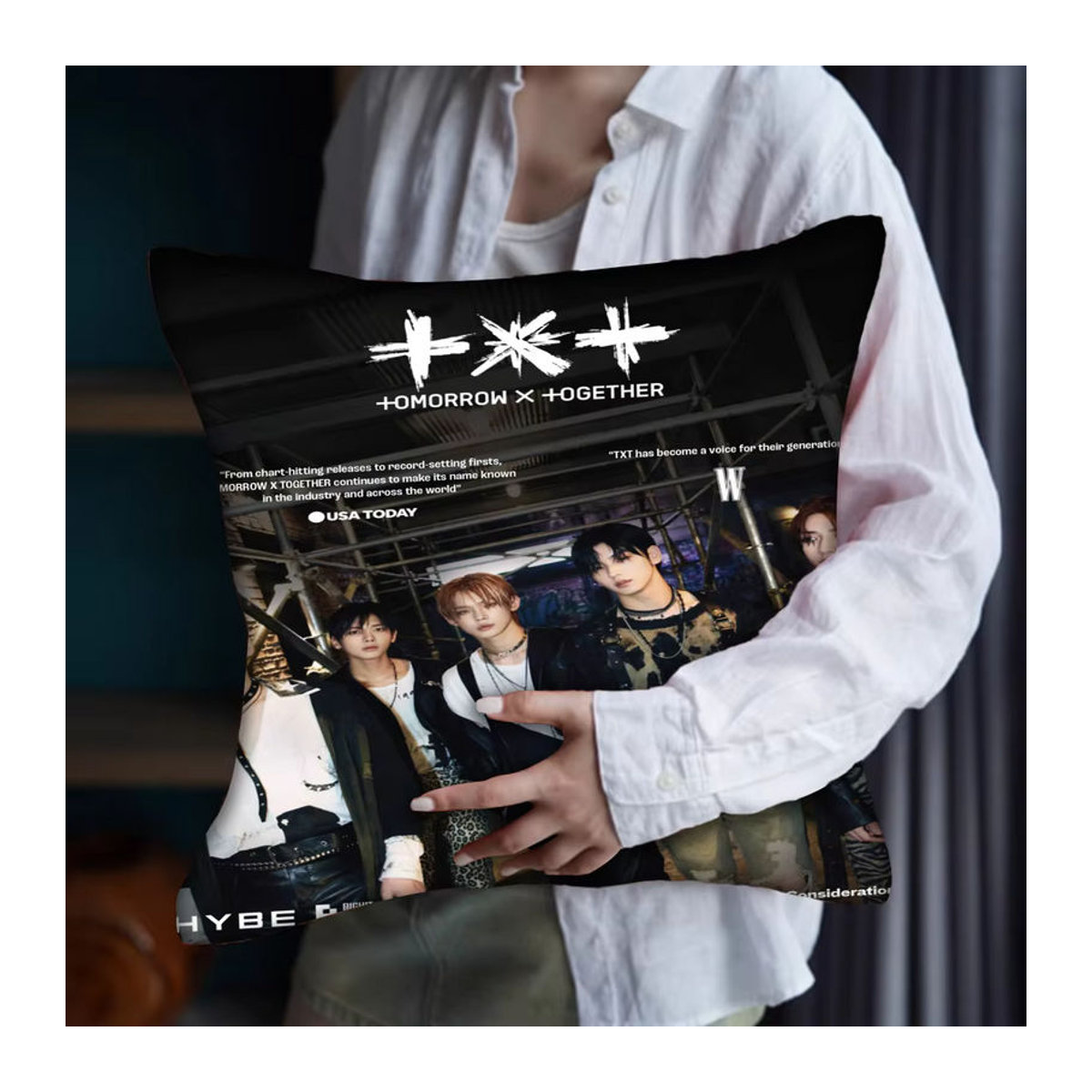 Beast Kingdom TXT Kissenbezug Kpop Dekoration Mehrfarbig B/B/H: 45 x 45 cm - Bild 3