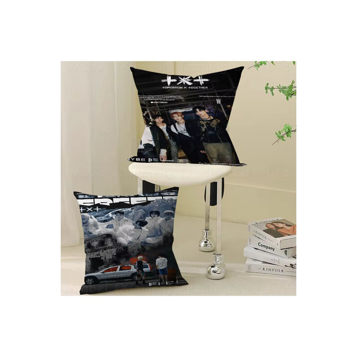 Beast Kingdom TXT Kissenbezug Kpop Dekoration Mehrfarbig B/B/H: 45 x 45 cm - Bild 5