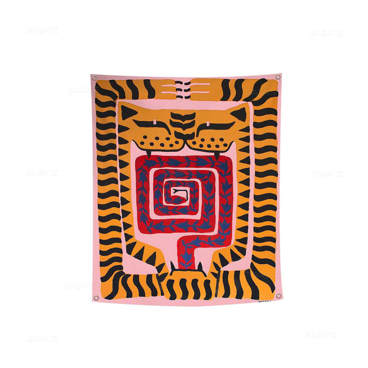 BEAST KINGDOM Wandbanner mit abstraktem Tiger- und Leopard-Tierprint in Mehrfarbig, Textil, H: 70 cm, B: 50 cm - Bild 7