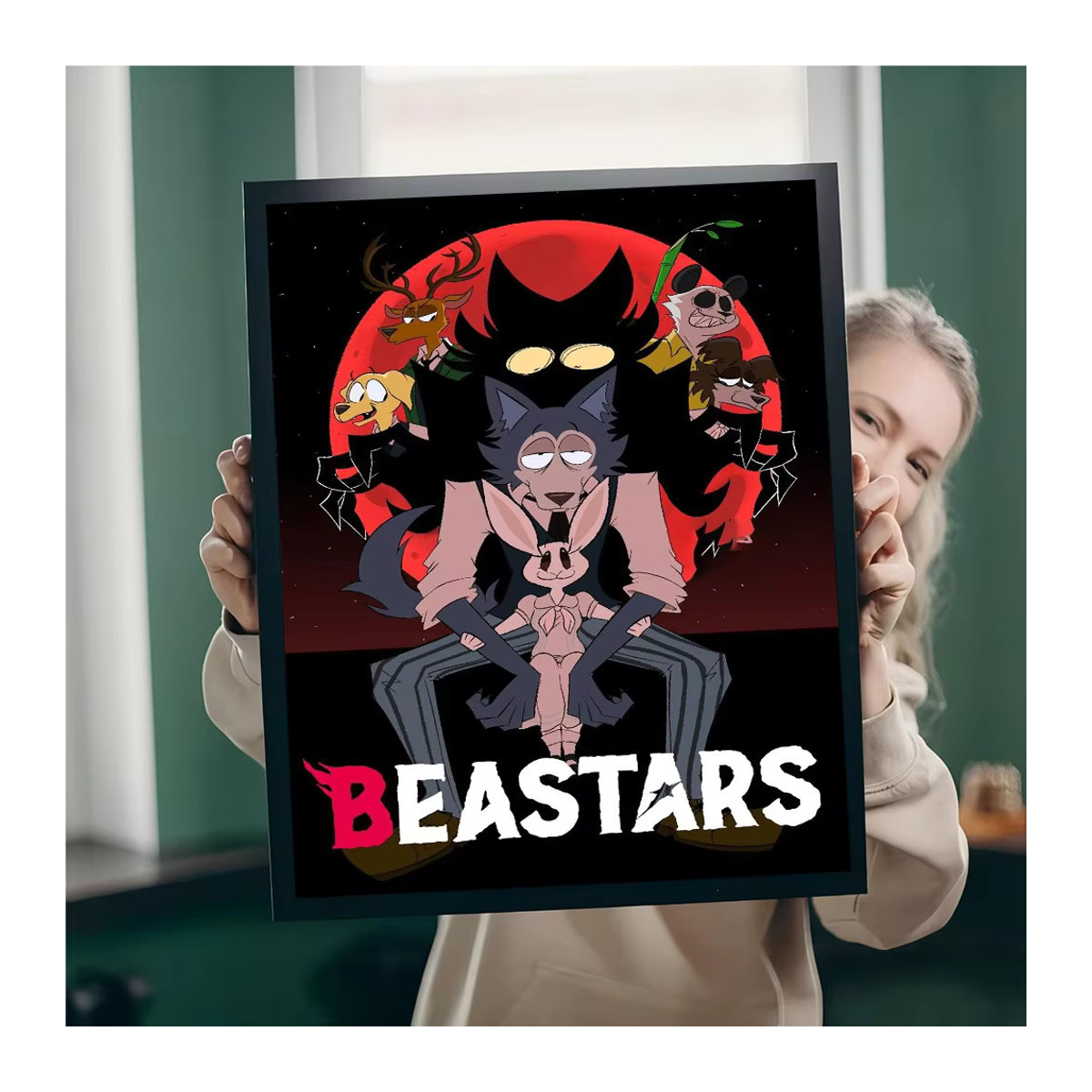 Beastars Anime Vintage Poster Wandkunst aus Papier in Weiß und Mehrfarbig - Bild 2