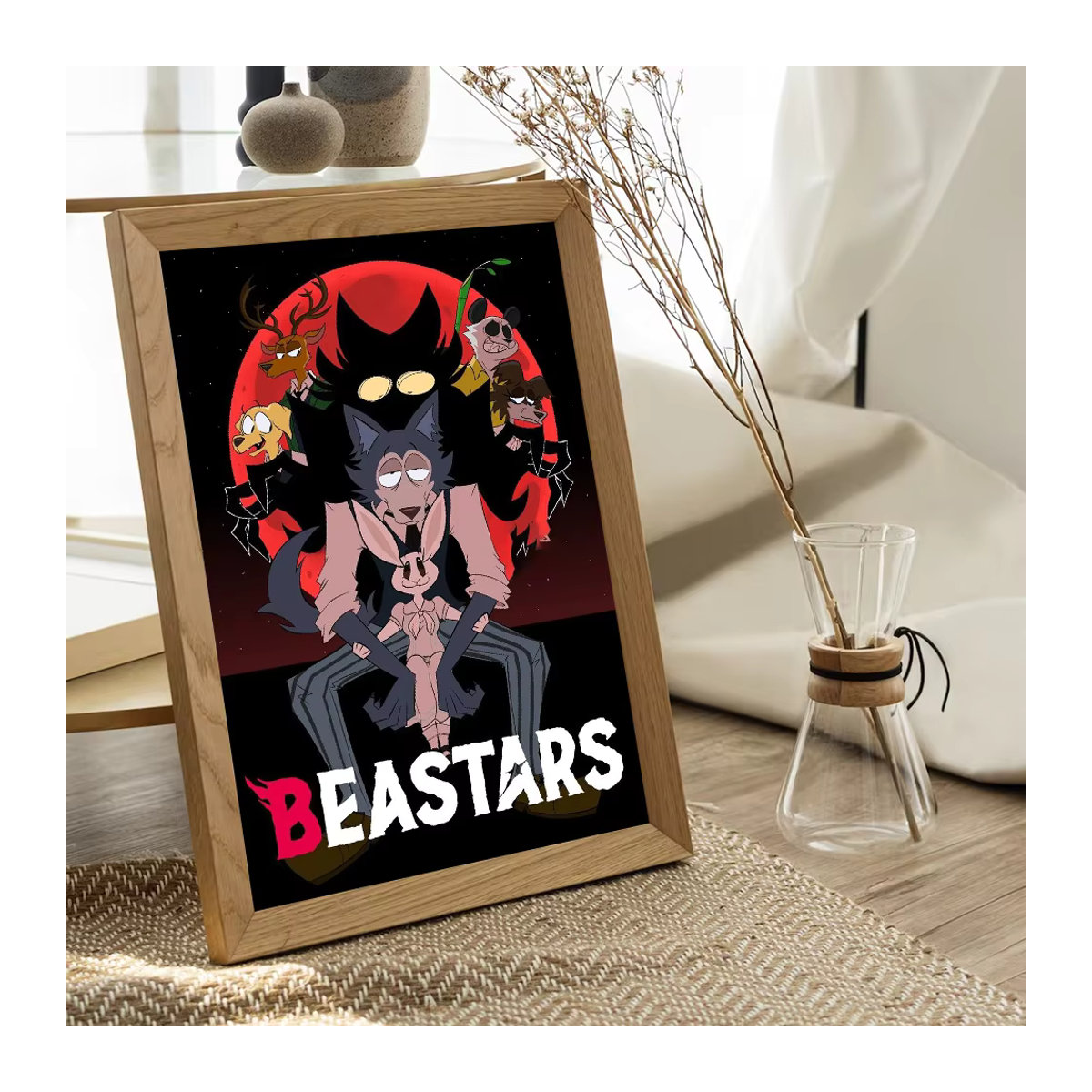 Beastars Anime Vintage Poster Wandkunst aus Papier in Weiß und Mehrfarbig - Bild 5