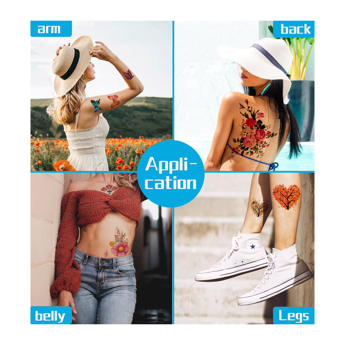 Bedruckbares Papier für temporäre Tattoos, weiß, A4, geeignet für Tintenstrahl- und Laserdrucker - Bild 3