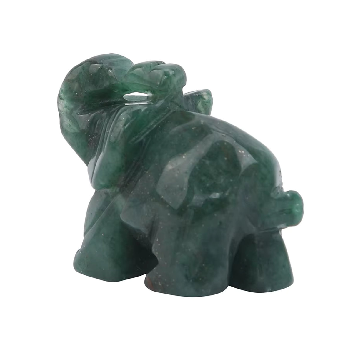 Beeinch Glückselefant aus grünem Aventurin als Feng Shui Statue und Dekorationsobjekt - Bild 4