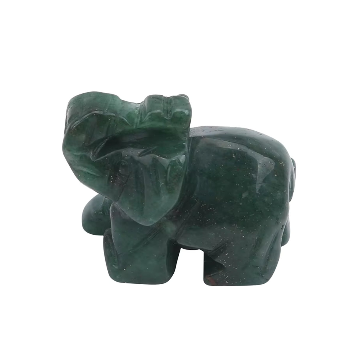 Beeinch Glückselefant aus grünem Aventurin als Feng Shui Statue und Dekorationsobjekt - Bild 5