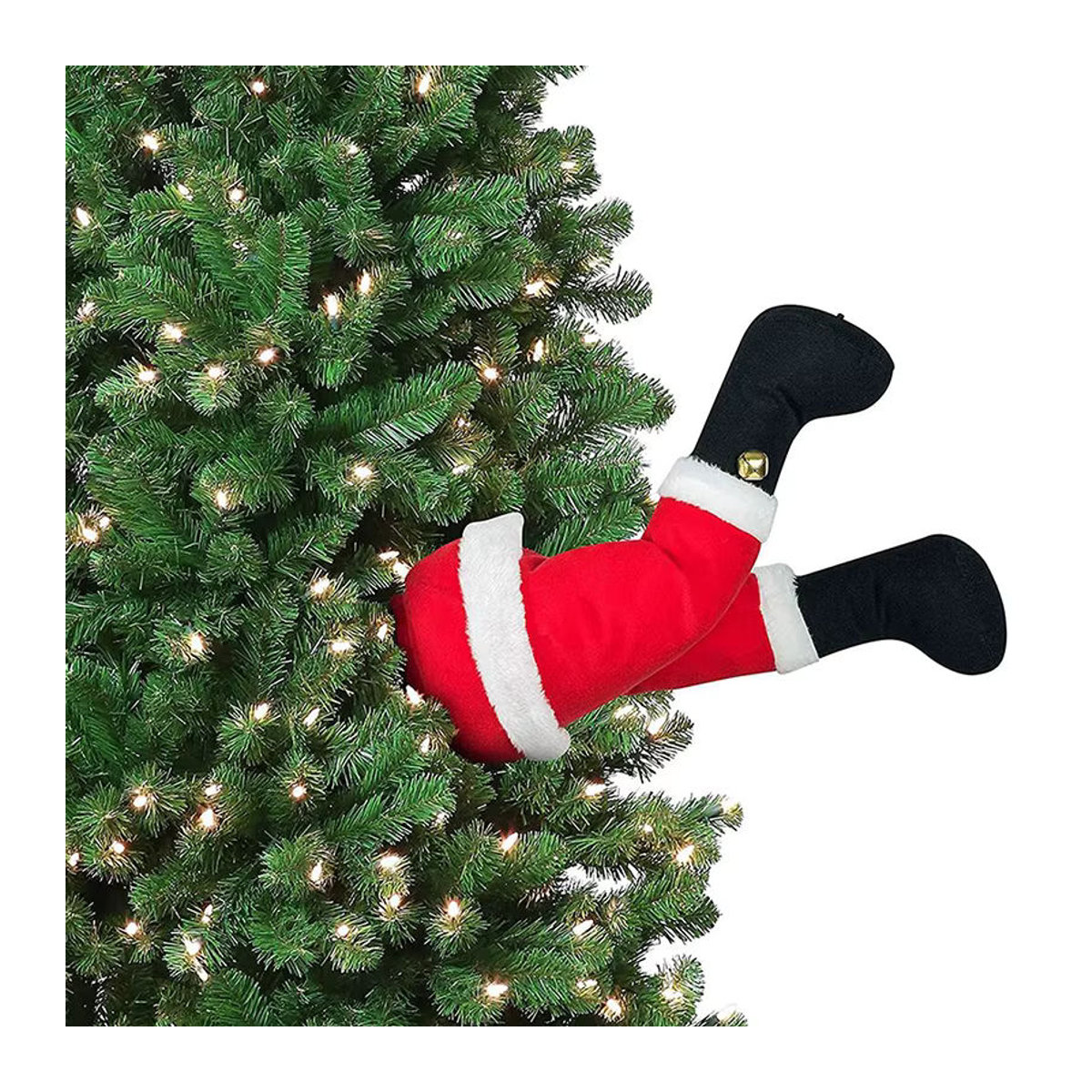 Beeinch Weihnachtsmann Beindekoration Rot aus Textil als hängendes Weihnachtsornament für den Kamin oder den Weihnachtsbaum - Bild 2