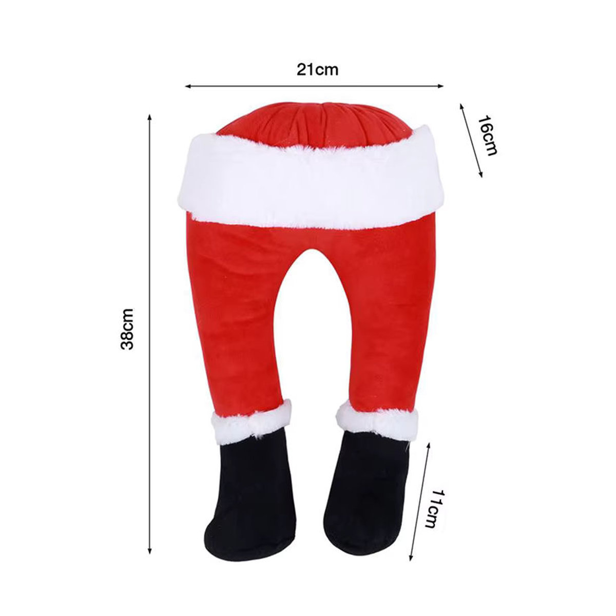 Beeinch Weihnachtsmann Beindekoration Rot aus Textil als hängendes Weihnachtsornament für den Kamin oder den Weihnachtsbaum - Bild 4