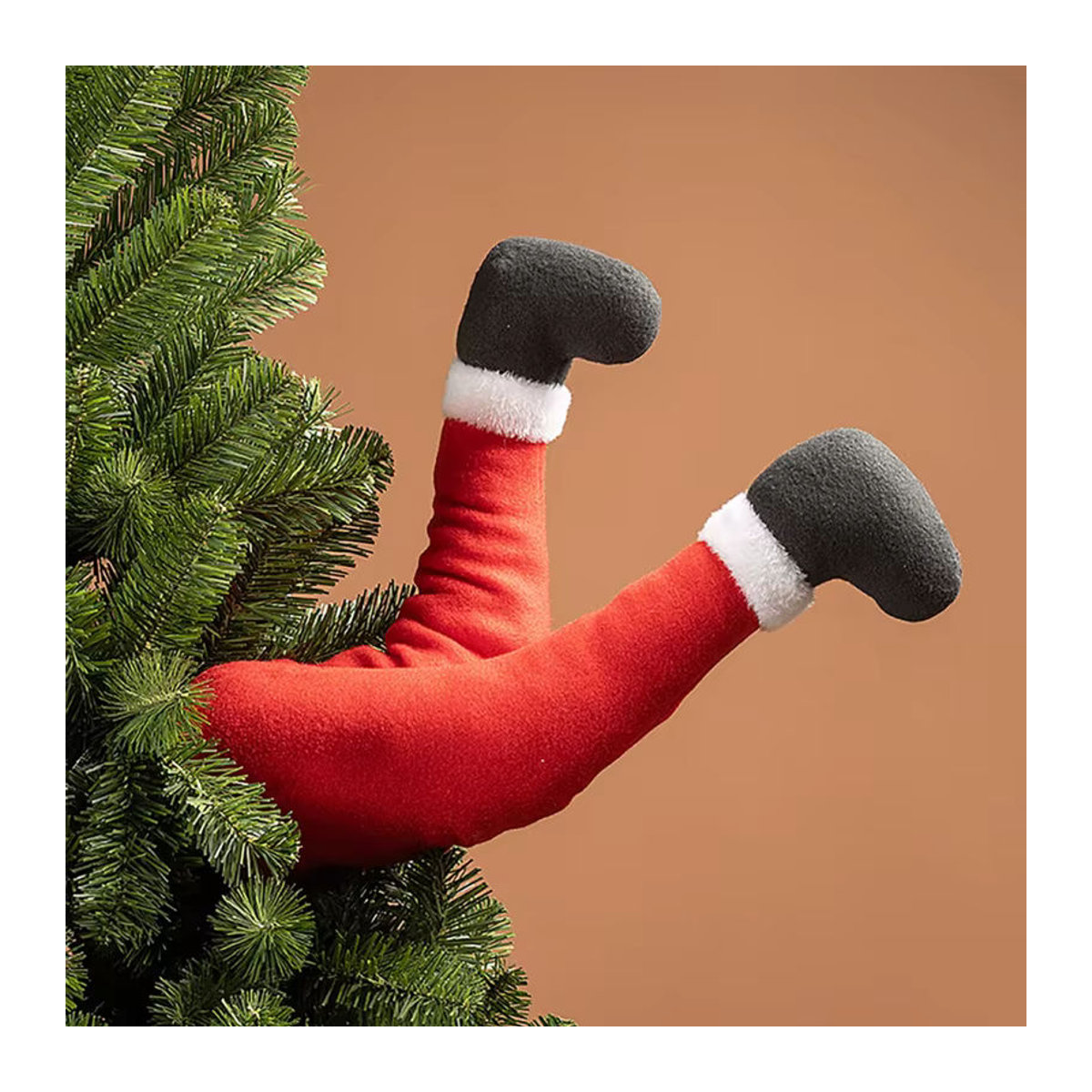 Beeinch Weihnachtsmann Beindekoration Rot aus Textil als hängendes Weihnachtsornament für den Kamin oder den Weihnachtsbaum - Bild 6