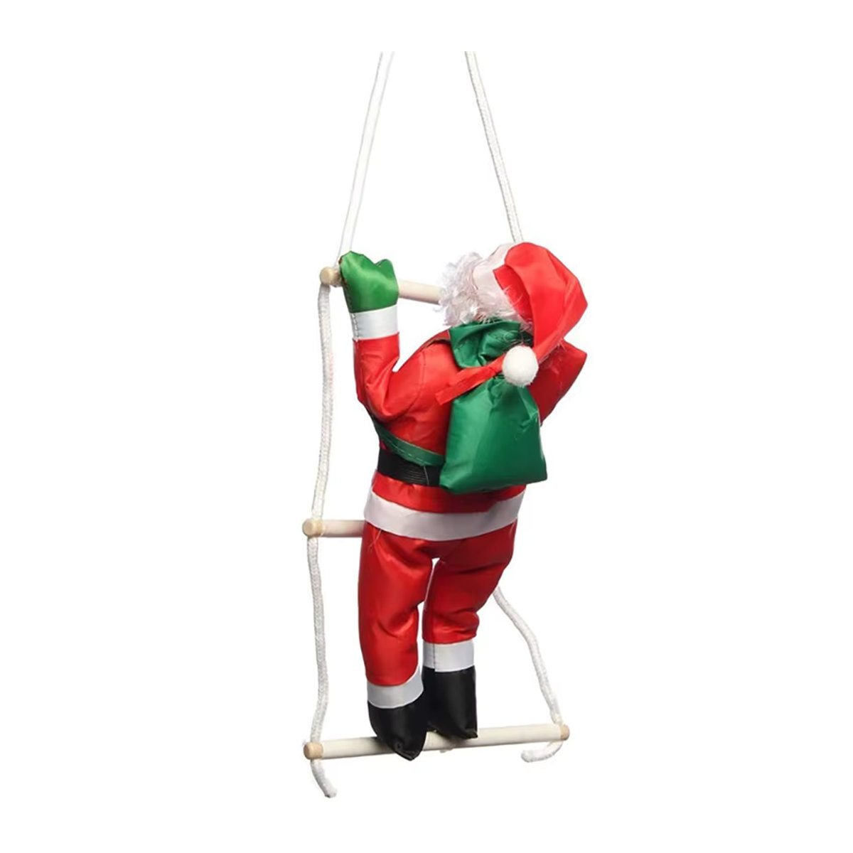 Beeinch Weihnachtsmann Hängeornament mit Kletterleiter aus Textil in Rot - Bild 5