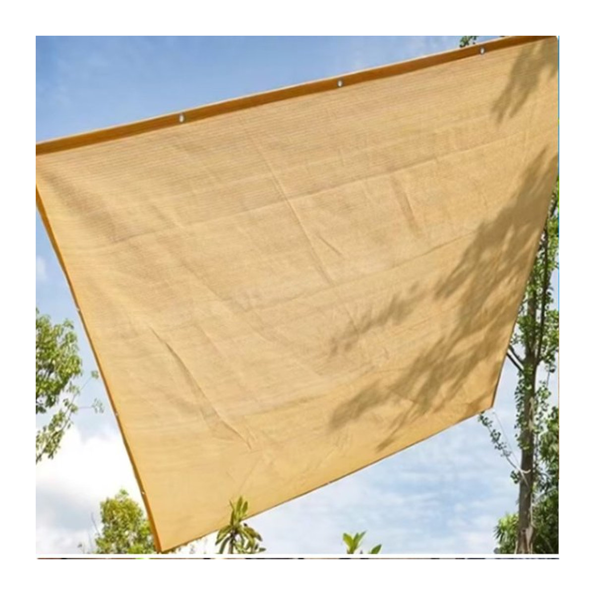 Beiges Sonnenschutznetz aus Stoff mit 80 % Lichtschutz für Terrasse, Gewächshaus und Veranda - Bild 1